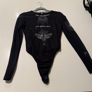 Maniere De Voir embellished long-sleeve bodysuit
